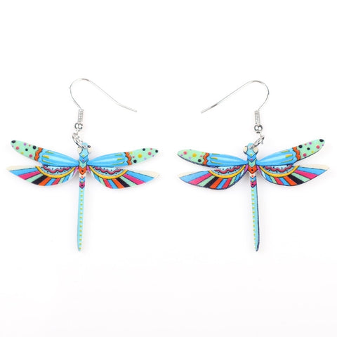 Amazing Long Dragonfly Earrings