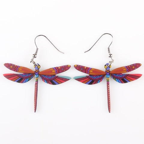 Amazing Long Dragonfly Earrings