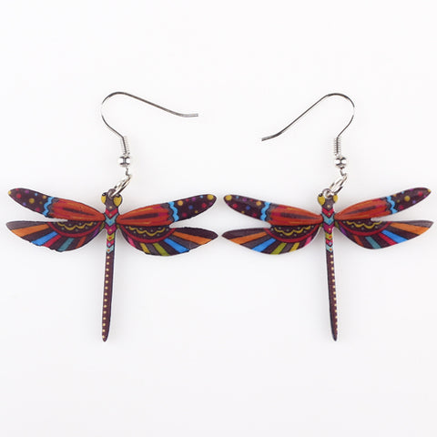 Amazing Long Dragonfly Earrings