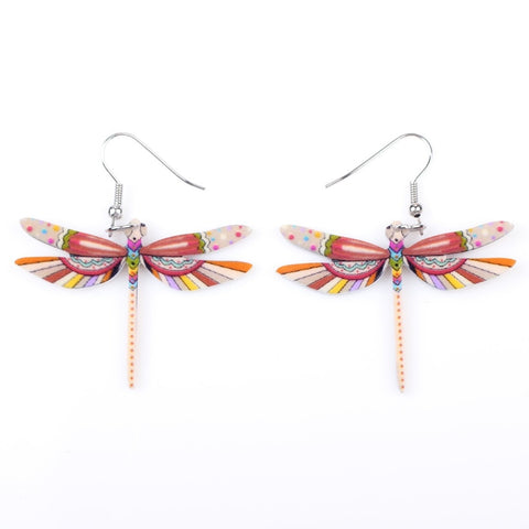 Amazing Long Dragonfly Earrings