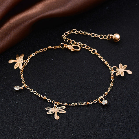 Trendy Dragonfly Ankle Bracelet