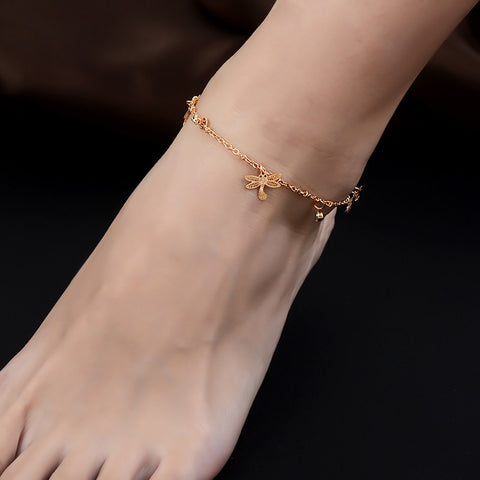 Trendy Dragonfly Ankle Bracelet