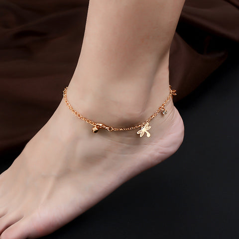 Trendy Dragonfly Ankle Bracelet