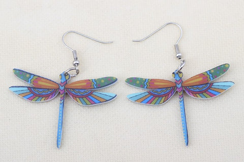 Amazing Long Dragonfly Earrings