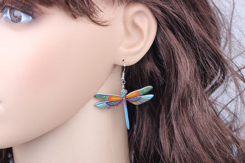 Amazing Long Dragonfly Earrings