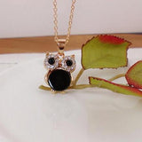 High Quality Crystal Owl Pendant - Pendant Size:2cm | Length:42cm