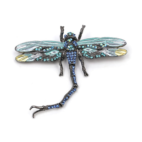 High Quality Crystal Dragonfly Brooch