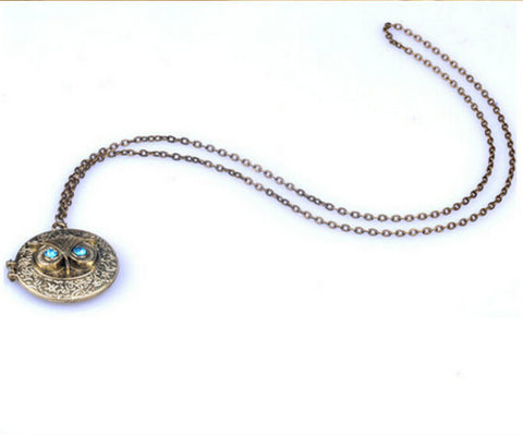 Retro Chic Owl Eye Necklace - Pendant Size:about 3.9cm | Length:70 cm