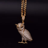 Hip Hop Owl Pendant - Chain size:3mm