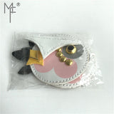 Owl Real Leather Purse - Size :8.5cm x 2.5cm (3.35" x 0.98")