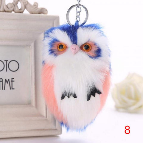 15CM Keyring Fluffy Plush Owl