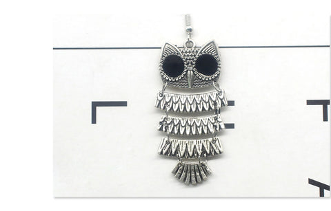 Vintage Bohemian Owl Earrings