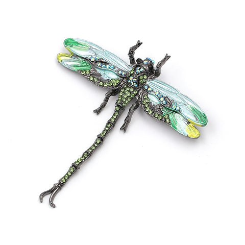 High Quality Crystal Dragonfly Brooch