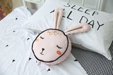 Bunny Head Cotton Pillow