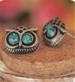 Retro Big Eyes Owl Earrings