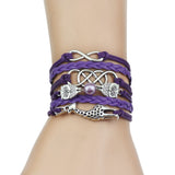 Leather Bracelet - Cute Owl & Giraffe