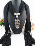Owl Scarf with Necklace | Scarf Length 180cm | Owl length 8cm