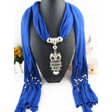 Owl Scarf with Necklace | Scarf Length 180cm | Owl length 8cm