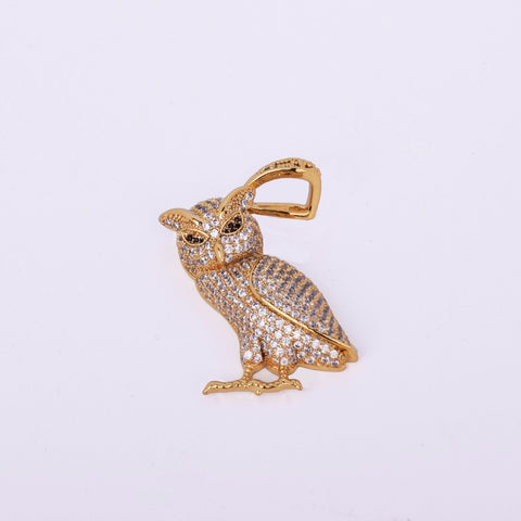 Hip Hop Owl Pendant - Chain size:3mm