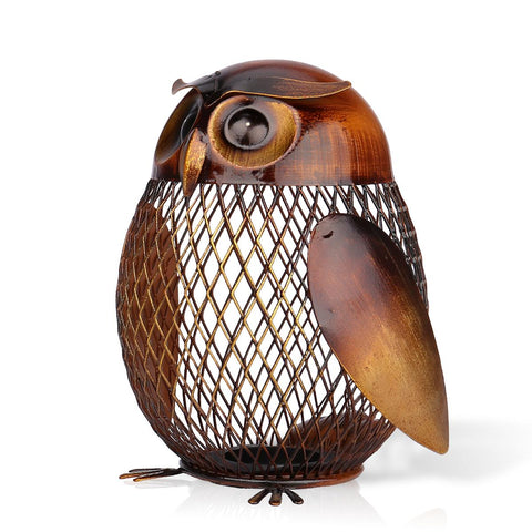 Piggy Bank Owl Shaped Figurine