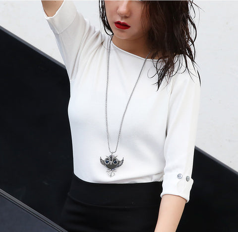 Classic Owl Necklace | Pendant Size:6.0cm*5.5cm