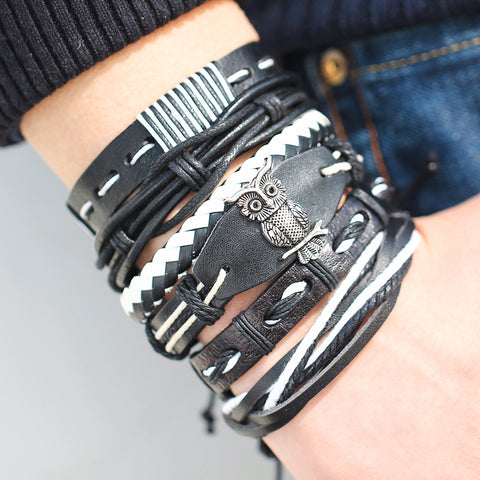 Owl Leather Bracelet