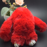 Fur Pompom Keychain 13cm - Banny & Bag