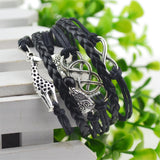 Leather Bracelet - Cute Owl & Giraffe