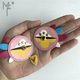 Owl Real Leather Purse - Size :8.5cm x 2.5cm (3.35" x 0.98")