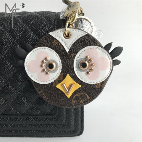 Owl Real Leather Purse - Size :8.5cm x 2.5cm (3.35" x 0.98")