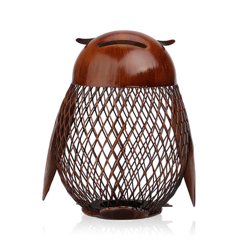 Piggy Bank Owl Shaped Figurine