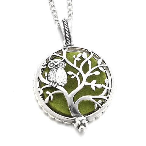 Aromatherapy Necklace with Owl | Pendant Size:3.5cm*3.5cm
