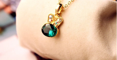 Lovely Crystal Rabbit Necklace