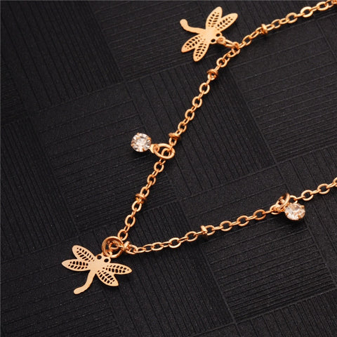 Trendy Dragonfly Ankle Bracelet