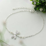 Bohemian Ankle Bracelet with Dragonfly