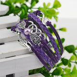 Leather Bracelet - Cute Owl & Giraffe