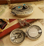Retro Chic Owl Eye Necklace - Pendant Size:about 3.9cm | Length:70 cm