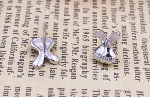 Lovely little rabbit 925 sterling silver earrings