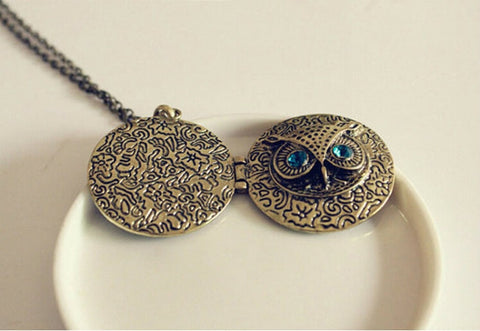 Retro Chic Owl Eye Necklace - Pendant Size:about 3.9cm | Length:70 cm