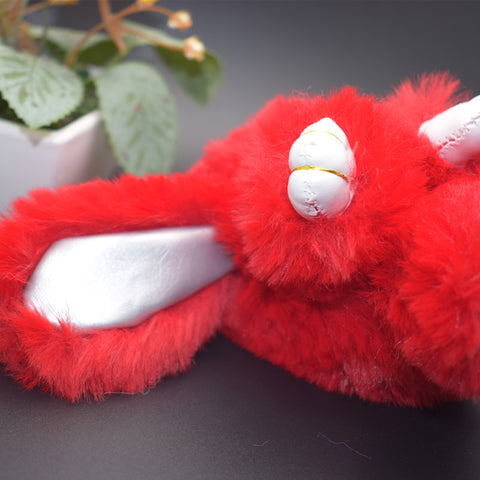 Fur Pompom Keychain 13cm - Banny & Bag