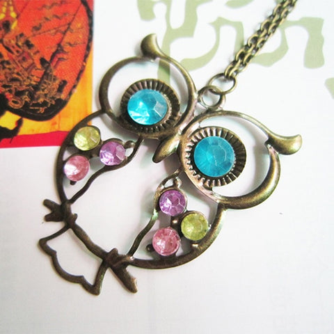 Vintage Owl  Necklaces Long Chain - New Arrival | 3 X 4 cm