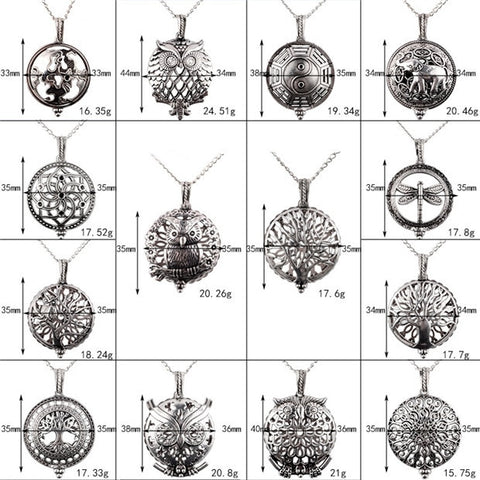 Aromatherapy Necklace with Owl | Pendant Size:3.5cm*3.5cm