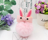 Original Fluffy Bunny Keychain Pompom