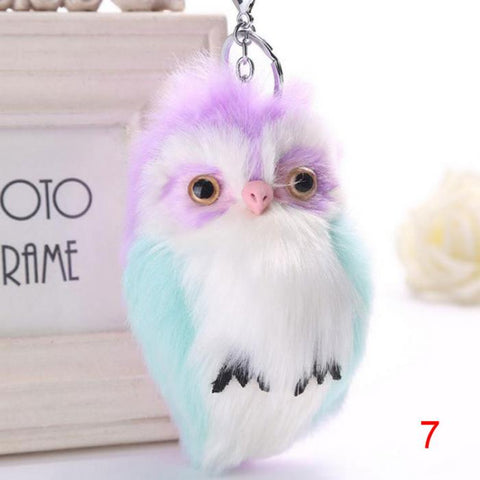 15CM Keyring Fluffy Plush Owl