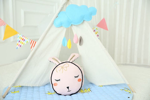 Bunny Head Cotton Pillow