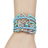 Leather Bracelet - Cute Owl & Giraffe