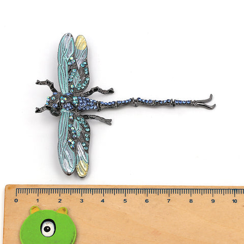High Quality Crystal Dragonfly Brooch