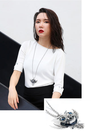Classic Owl Necklace | Pendant Size:6.0cm*5.5cm