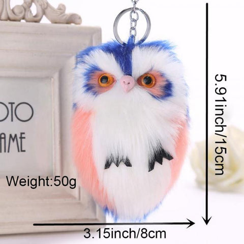 15CM Keyring Fluffy Plush Owl