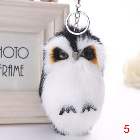 15CM Keyring Fluffy Plush Owl